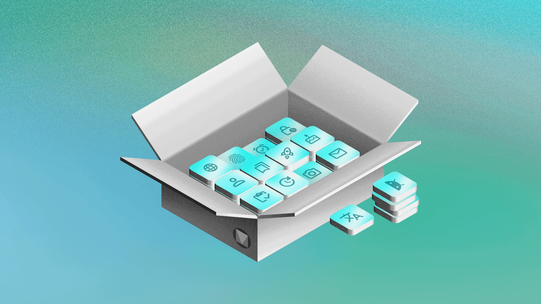 Image showing a box of icons being automatically created in Sketch