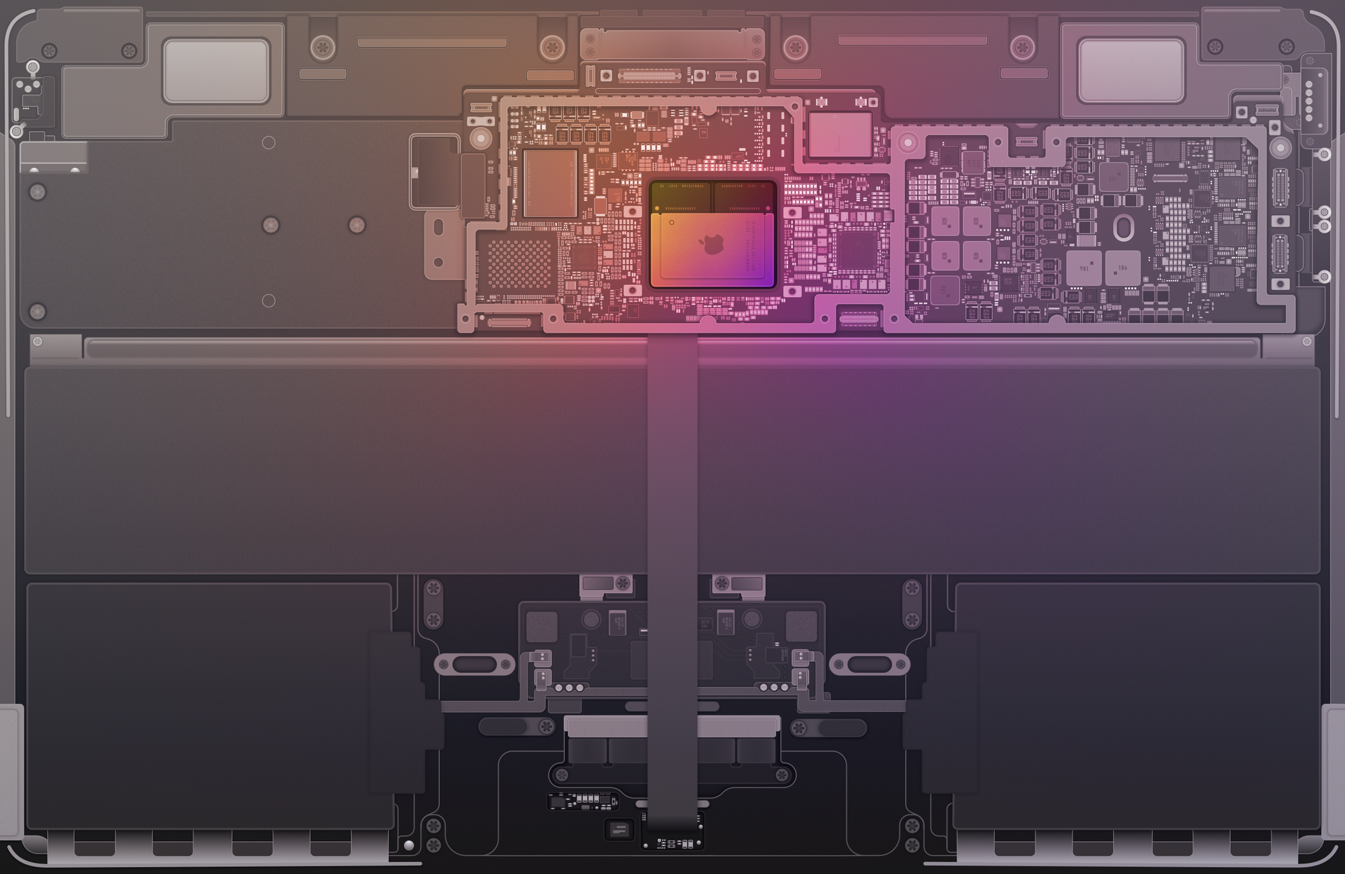 An M2 MacBook Air schematic wallpaper designed by Basic Apple Guy.