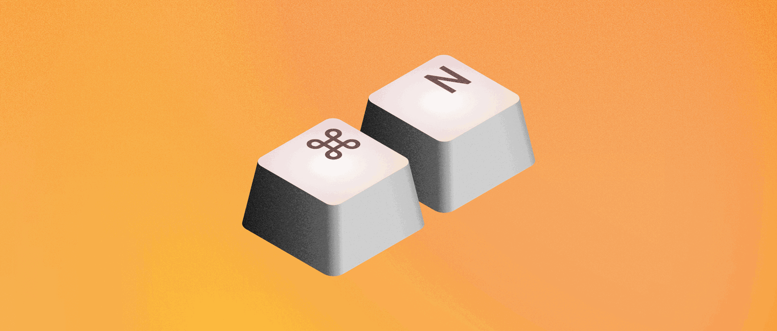 Header image showing two keyboard keys, to signal a new page over a yellow background highlighting Blank Page Syndrome.