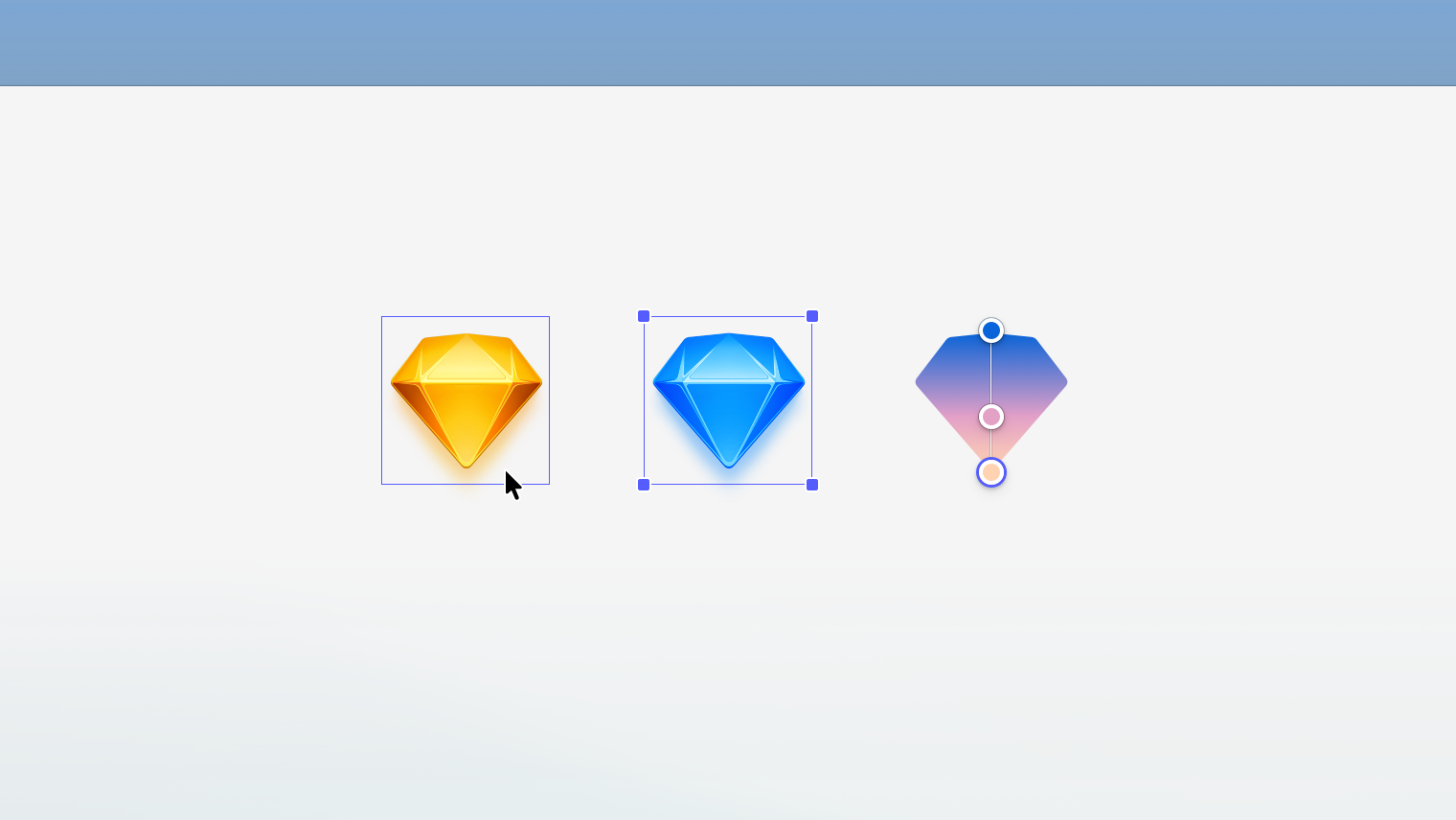 An image showing the new Canvas overlays and handles in Sketch.