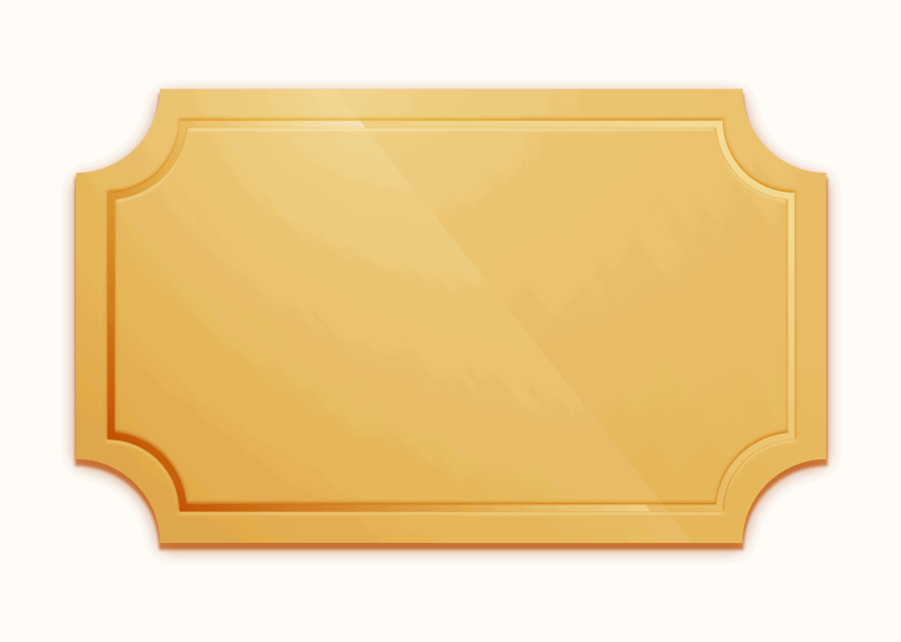 An image showing the shape of a ticket made in the Mac app