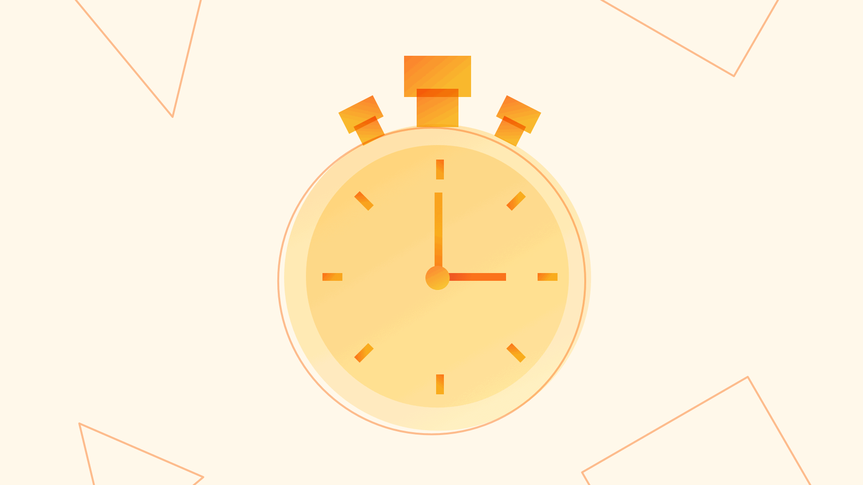 The header image of a blog post about design sprints, showing an illustrated image of a stopwatch