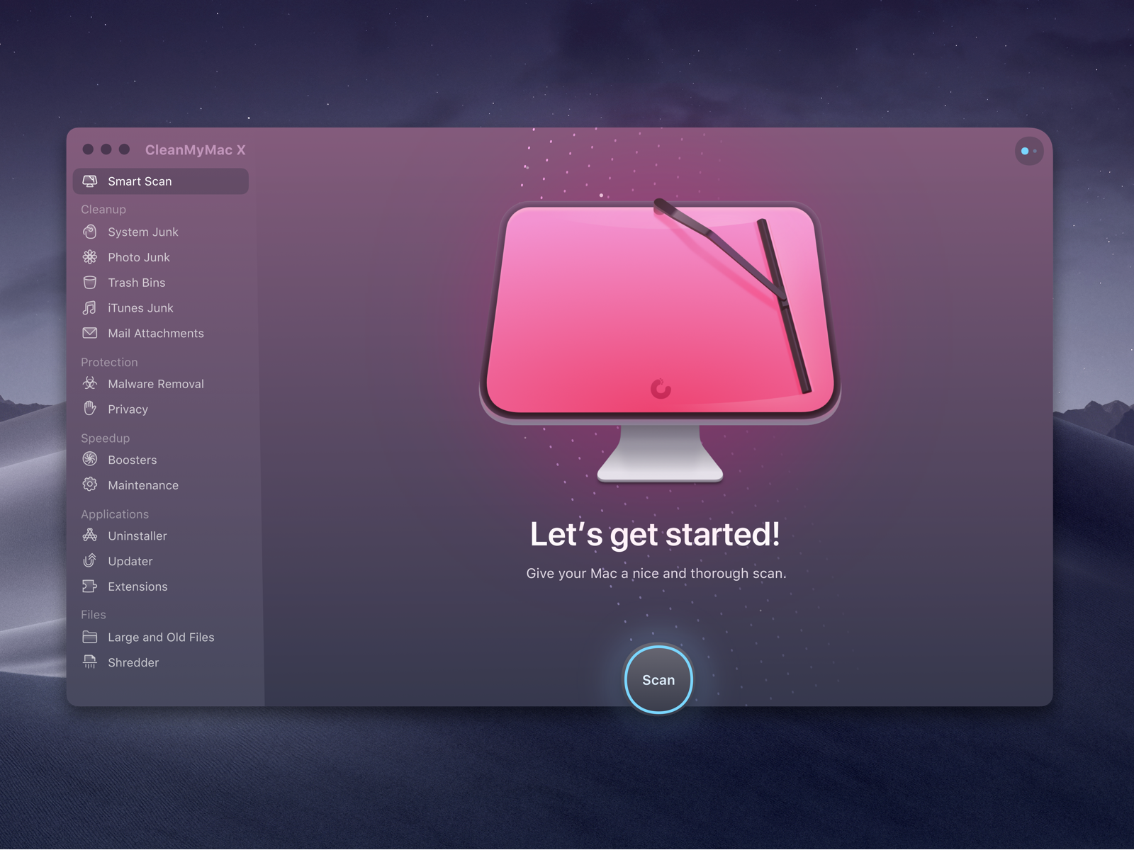 An image of CleanMyMac X’s app interface.