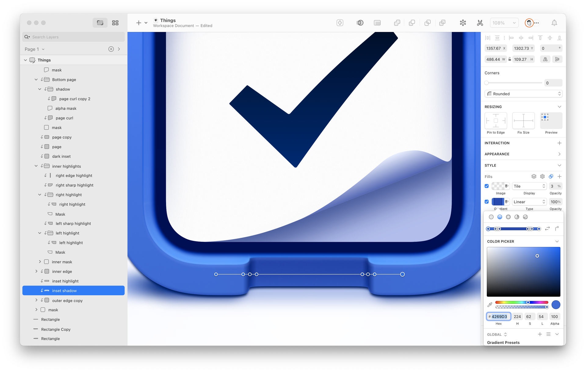 Gavin Nelson designs an icon using Sketch’s Layer list.