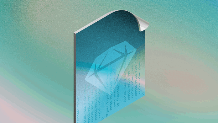 Image showing a an open format file with Sketch icon on top of it, over a teal background.
