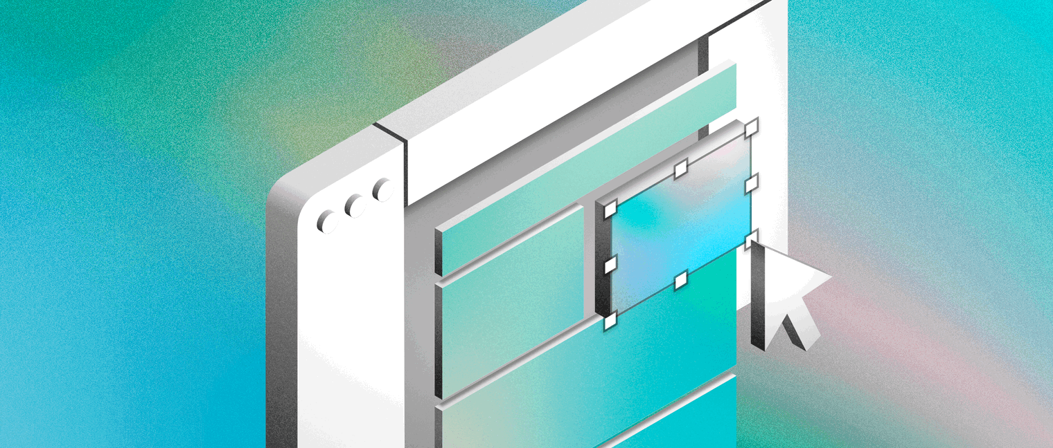 Image showing how to create a mockup over a teal background.