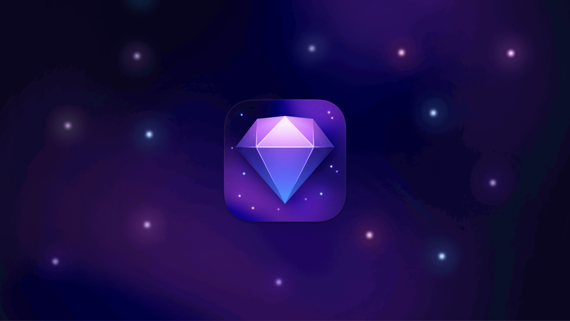 The new icon for our internal ‘Experimental’ release, featuring a purple diamond on a space background.