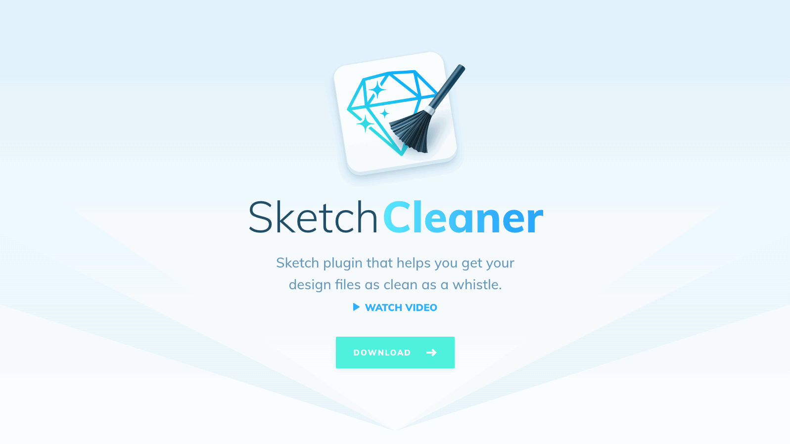 A screenshot of the Sketch Cleaner homepage.