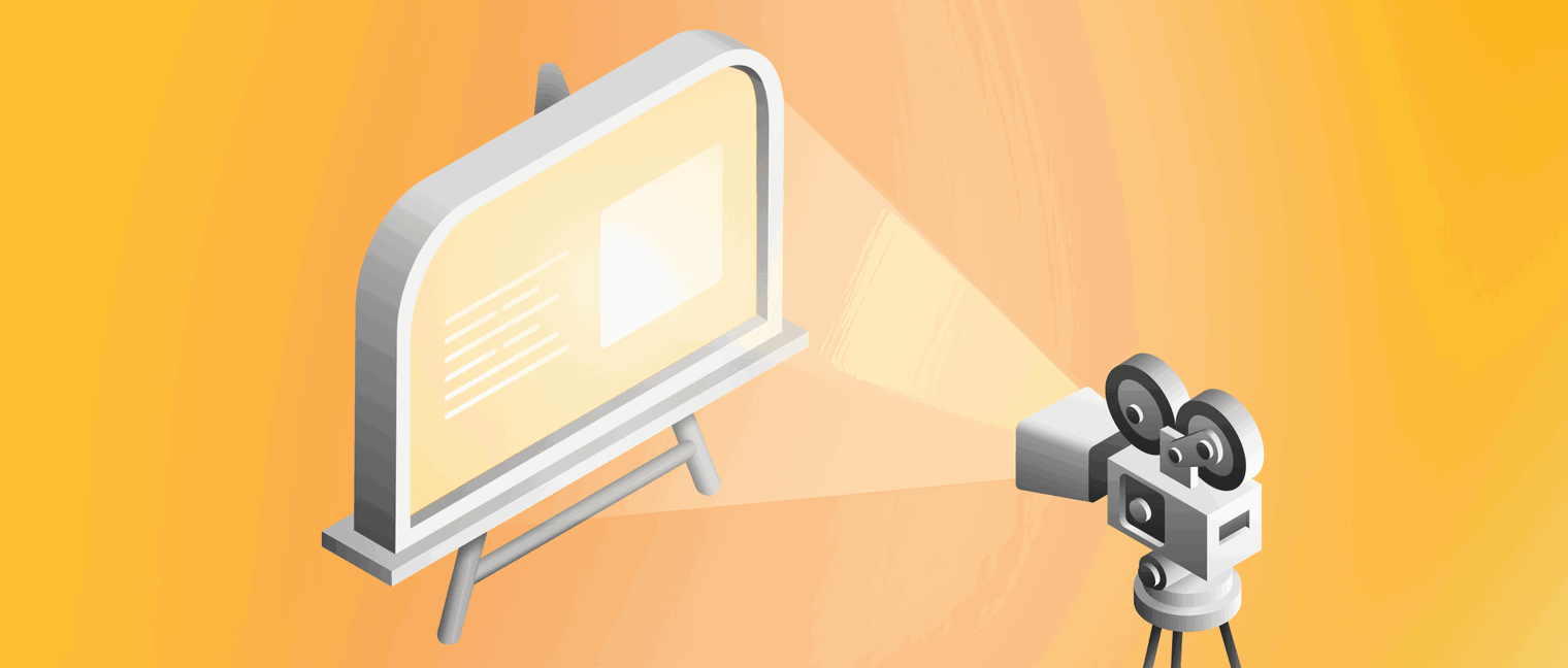 An illustration made in Sketch about creating presentations