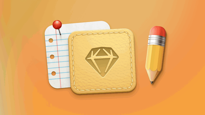 Skeuomorphism illustration done in Sketch