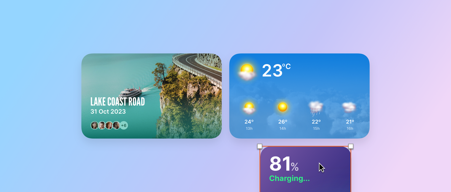 A gif showing a set of UI cards adjusting their layout in Sketch, showcasing Stacks in action.