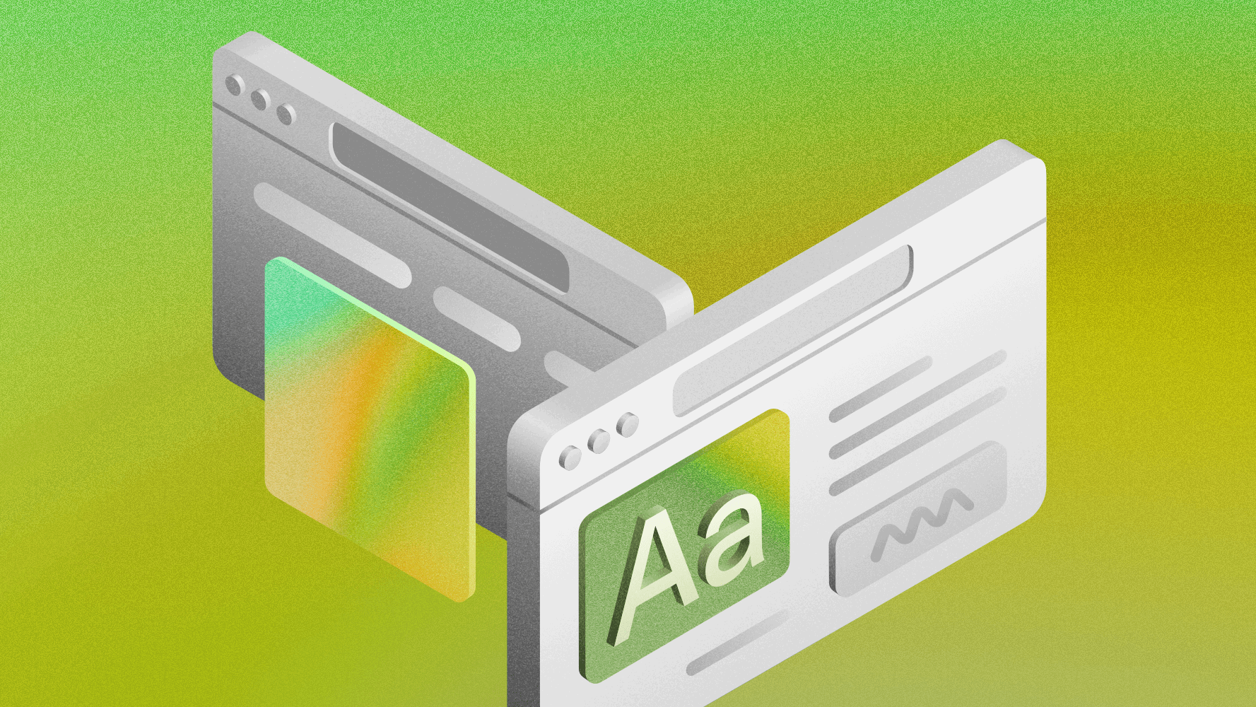 illustration made in Sketch of website design best practices
