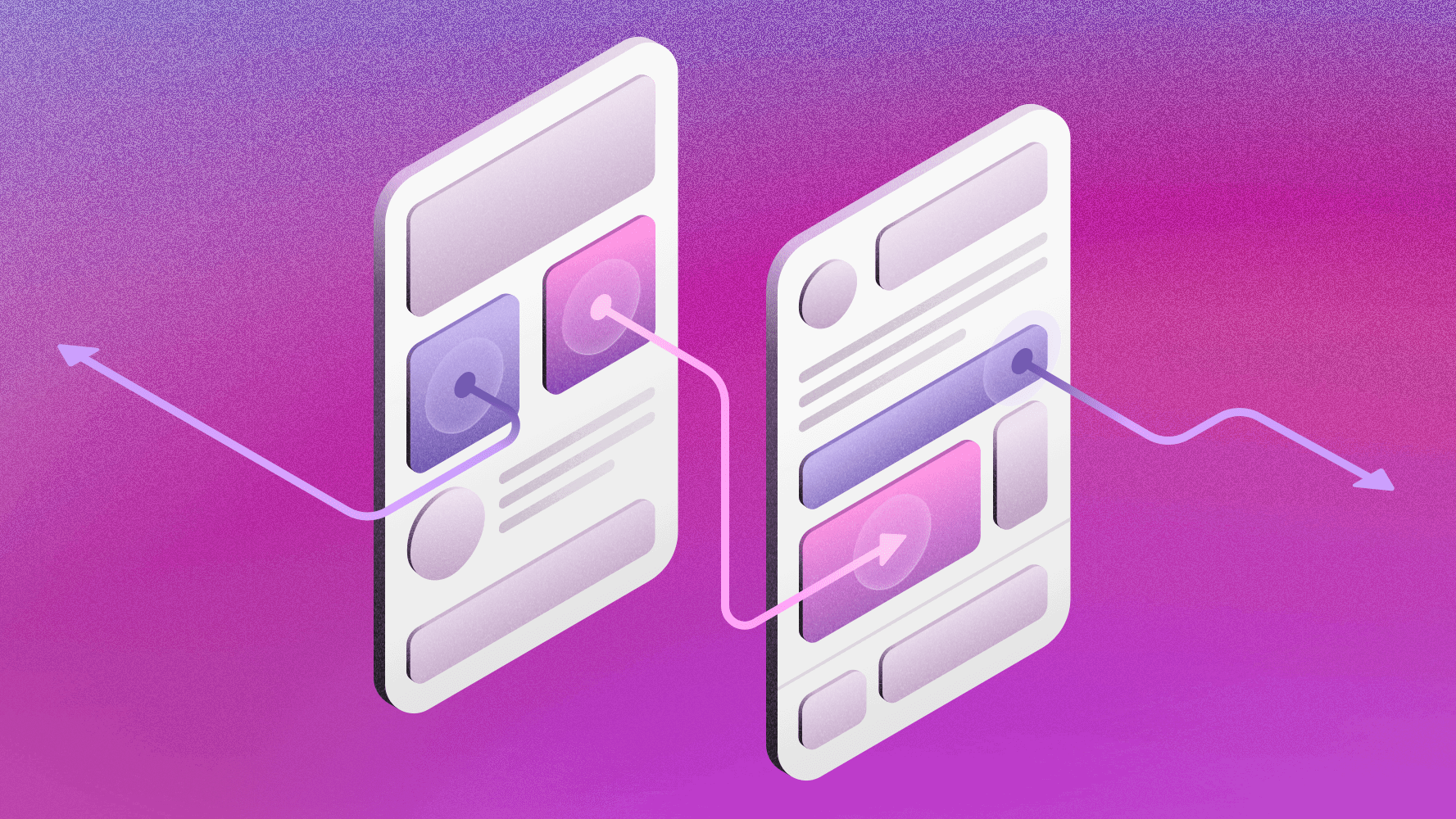 An image showing two screens interacting as a prototype.